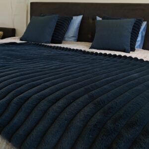 Voodikate "Willow" tumesinine