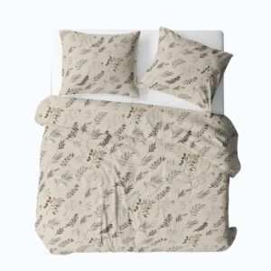 Voodipesukomplekt "Eukalüpt" beež